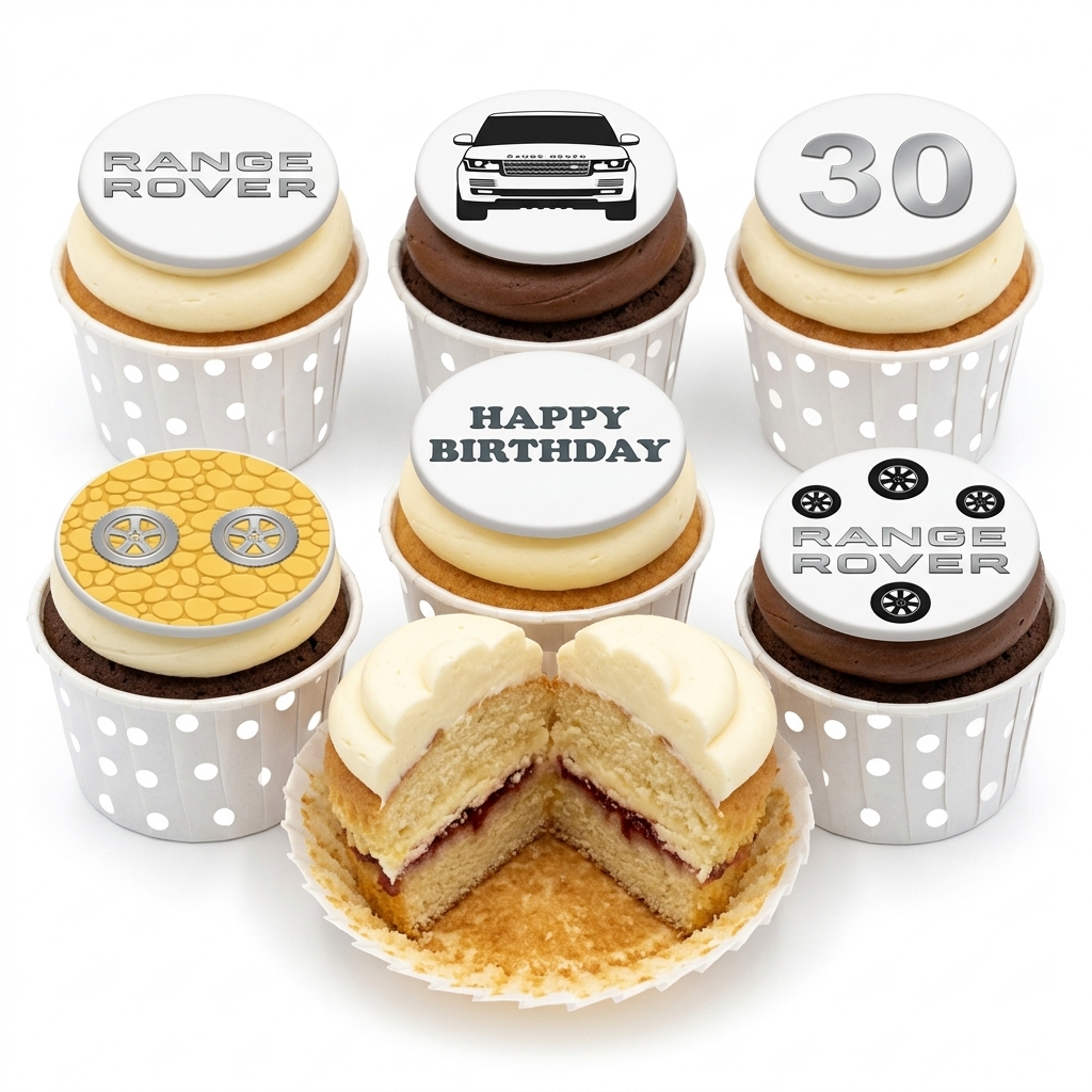 Range Rover Themed Birthday Cupcakes for Him
