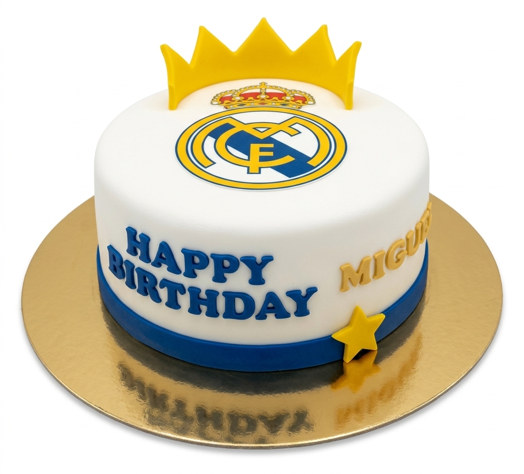Real Madrid Football Birthday Cake