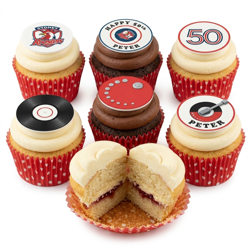 Record Player Birthday Cupcakes