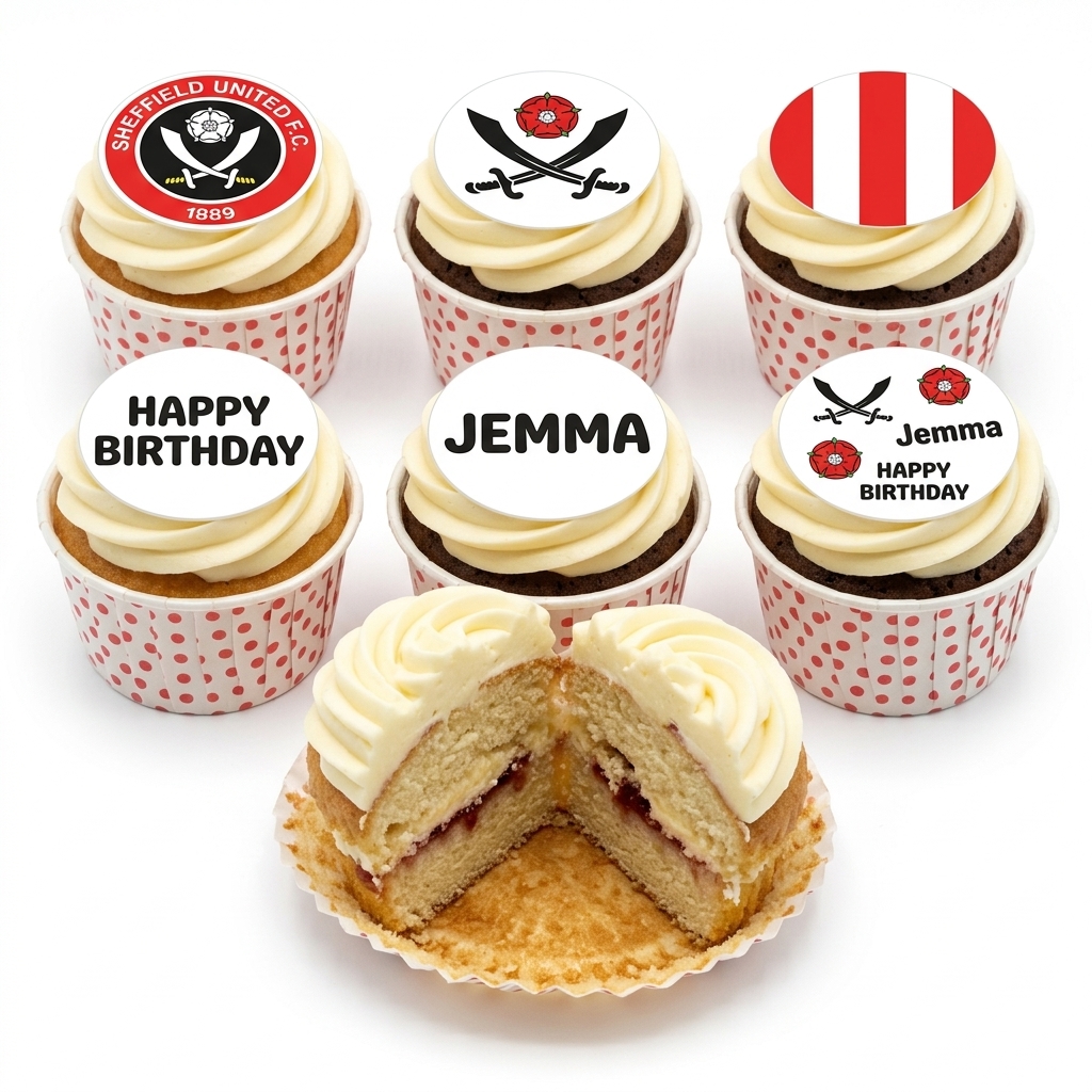 Sheffield United Football Birthday Cupcakes