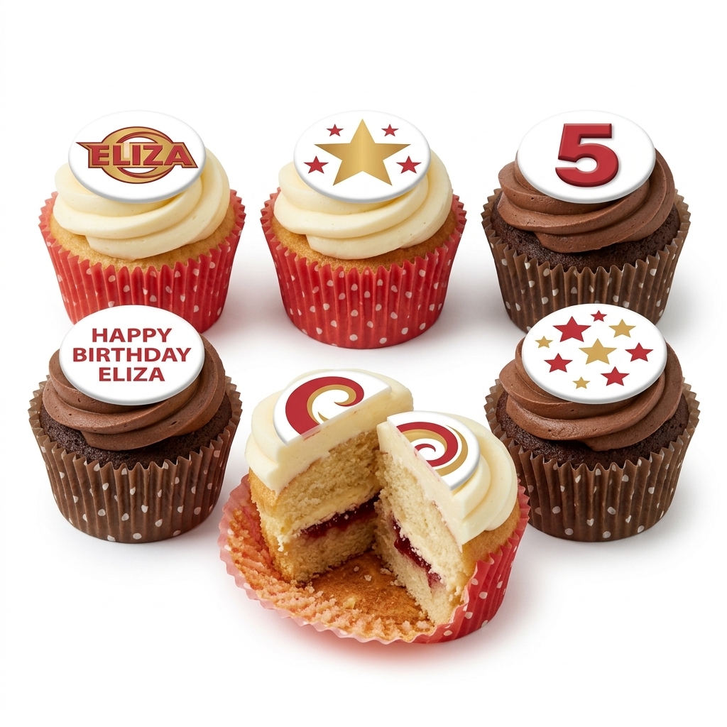 Personalised Star Birthday Cupcakes