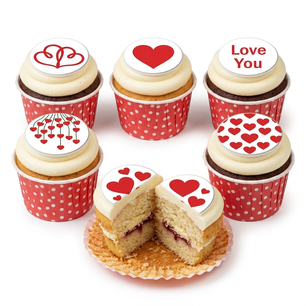 Love Heart Cupcakes