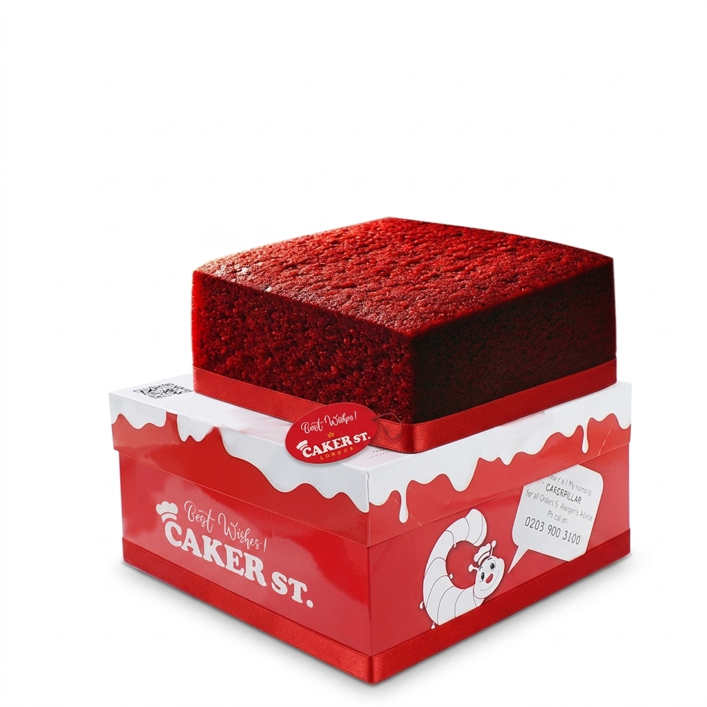 Red Velvet Square Birthday Cake