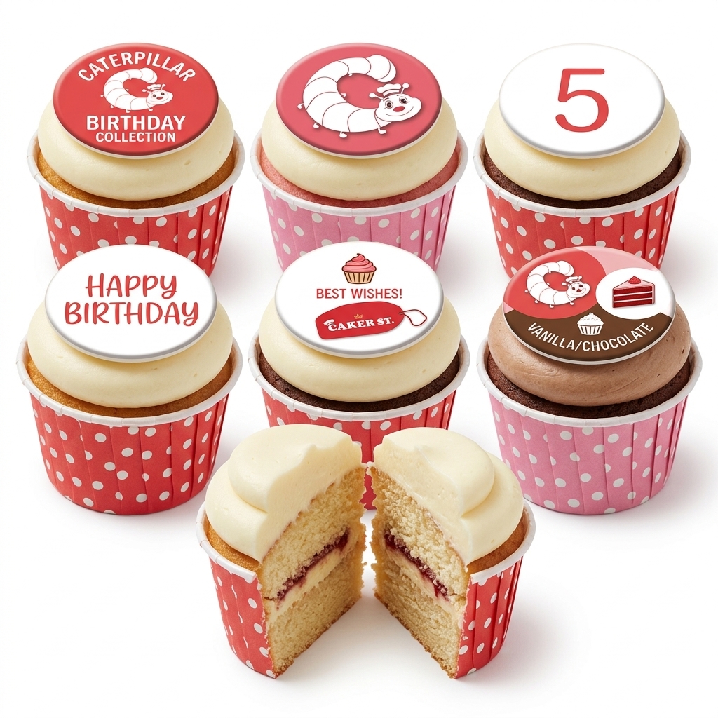 Caterpillar Birthday Cupcake Collection