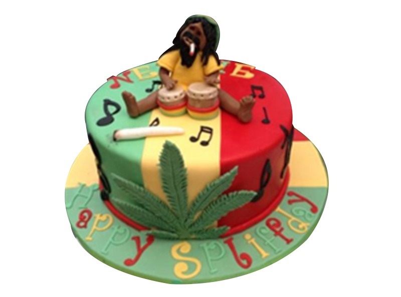 Reggae themed Birthday cake tutorial #cake #cakesoftiktok #cakes #🎂 #... |  TikTok