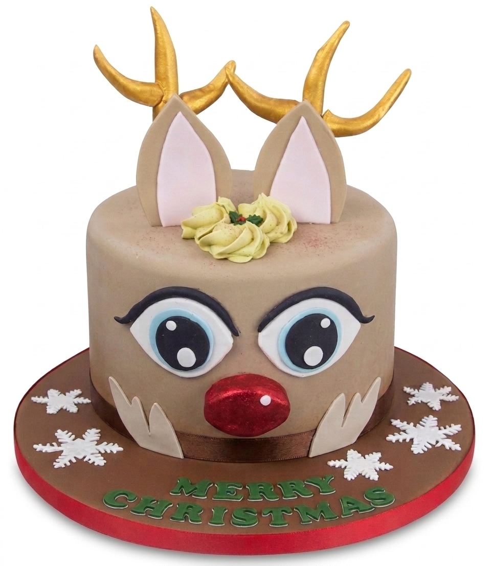 Reindeer Christmas Cake