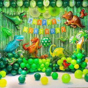 Bozoa Dinosaur Party Supplies Kids Birthday Party Favors Dinosaur Party Decorations Cake Topper and Garland Banner 