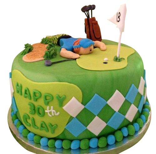 Golf theme 40th birthday cake | golf bag and cart are made w… | Flickr