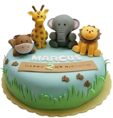 Animal theme cake