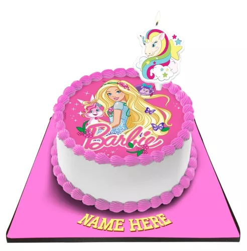 barbie unicorn birthday cake