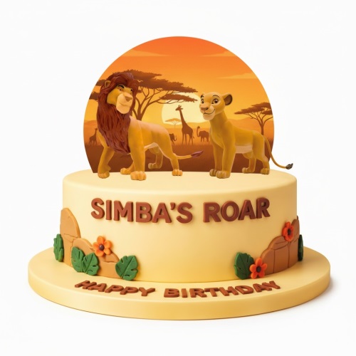 Lion King Theme Birthday Cake
