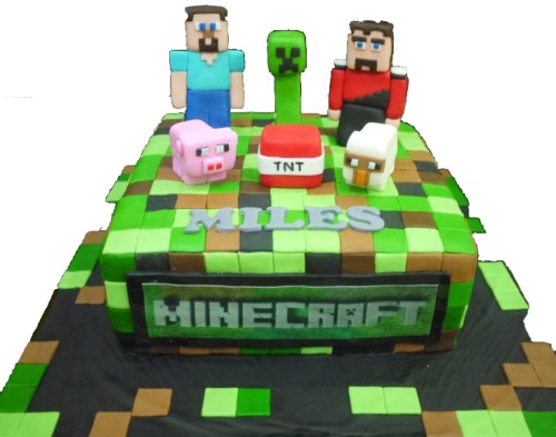 Minecraft game cake