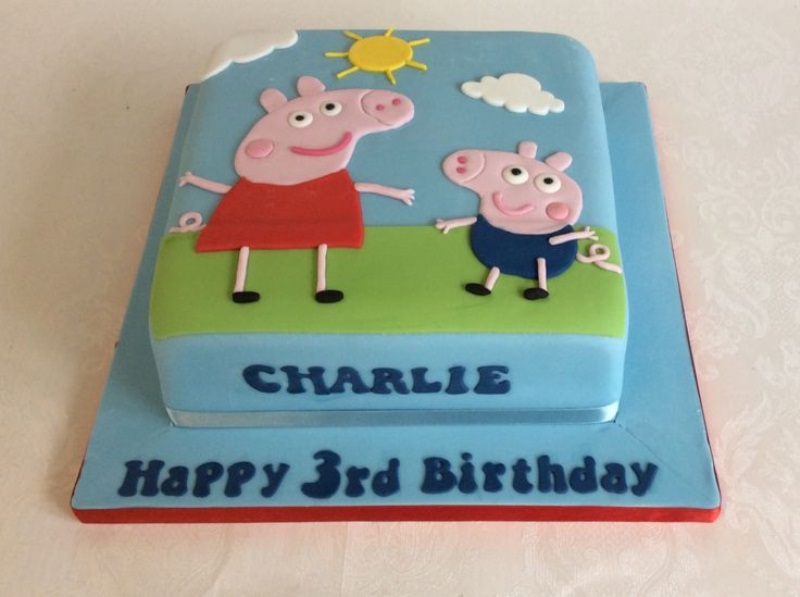 2d Peppa Pig Birthday Cake
