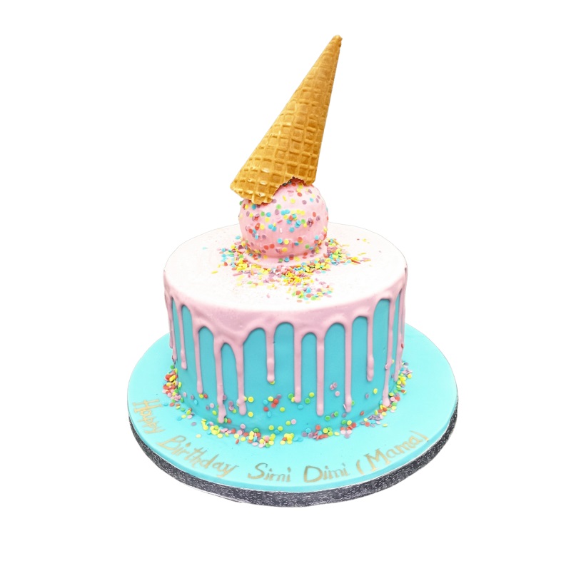 Ice Cream Cone Upside Down Cake