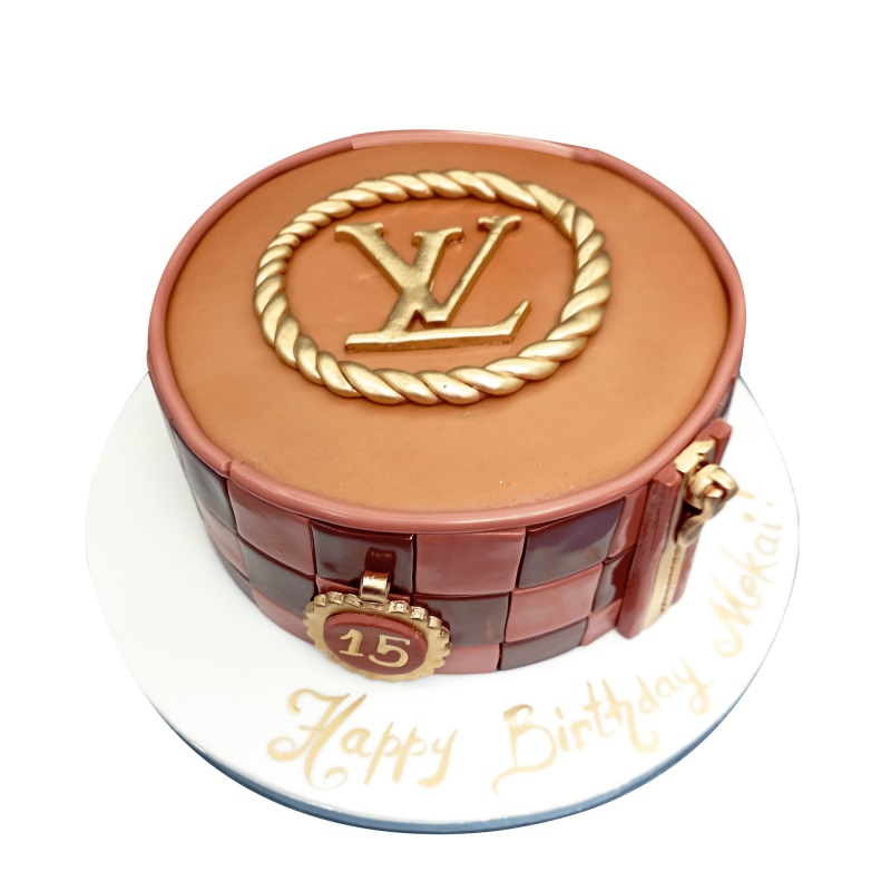 Louis Vuitton Birthday Cake-Round shape