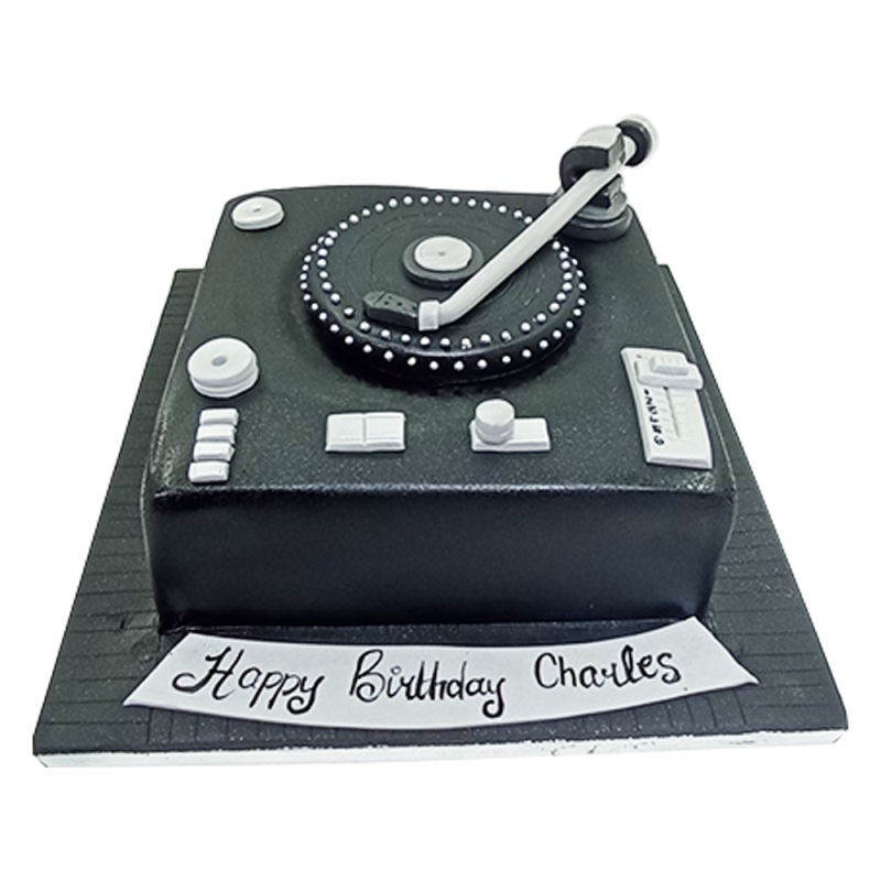 Vinyl record cake