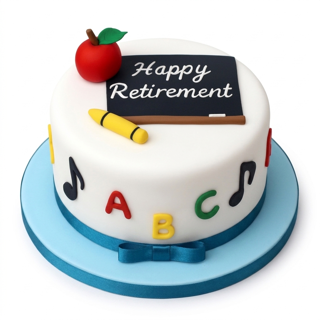 Happy Retirement Cake for Teachers & Educators