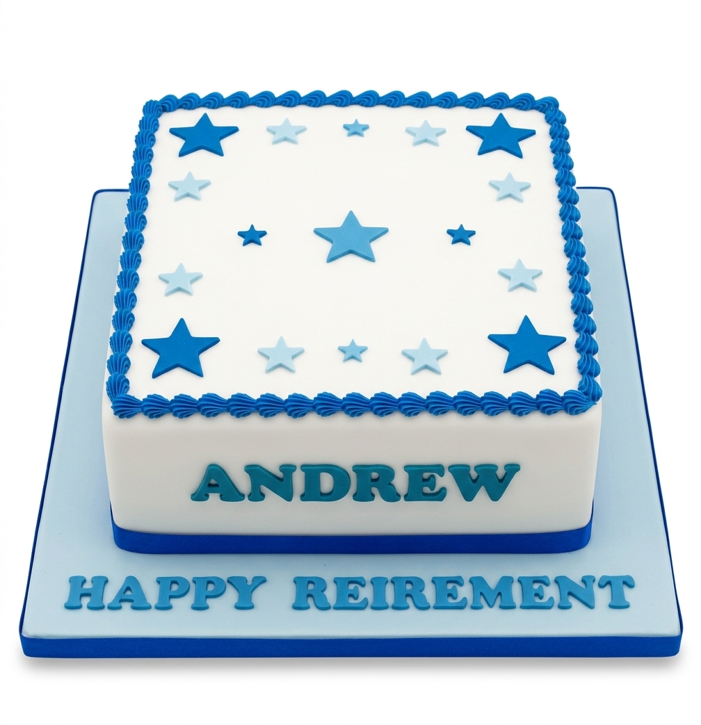 Starry Retirement Celebration Cake