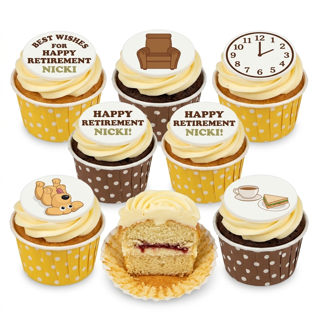 Happy Retirement Cupcakes