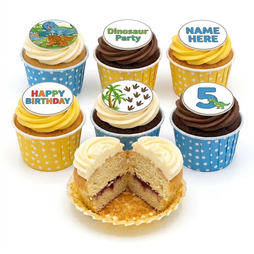 Dinosaur Birthday Cupcakes