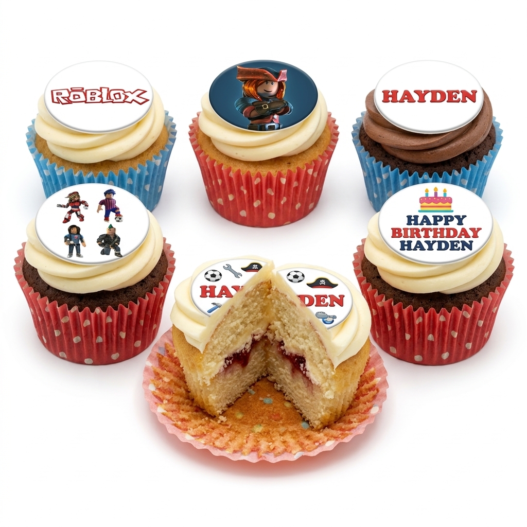 Roblox Birthday Cupcakes | Personalised Kids Party Treats