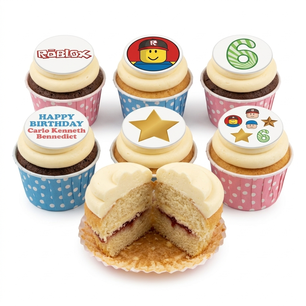 Roblox Gaming Birthday Cupcakes