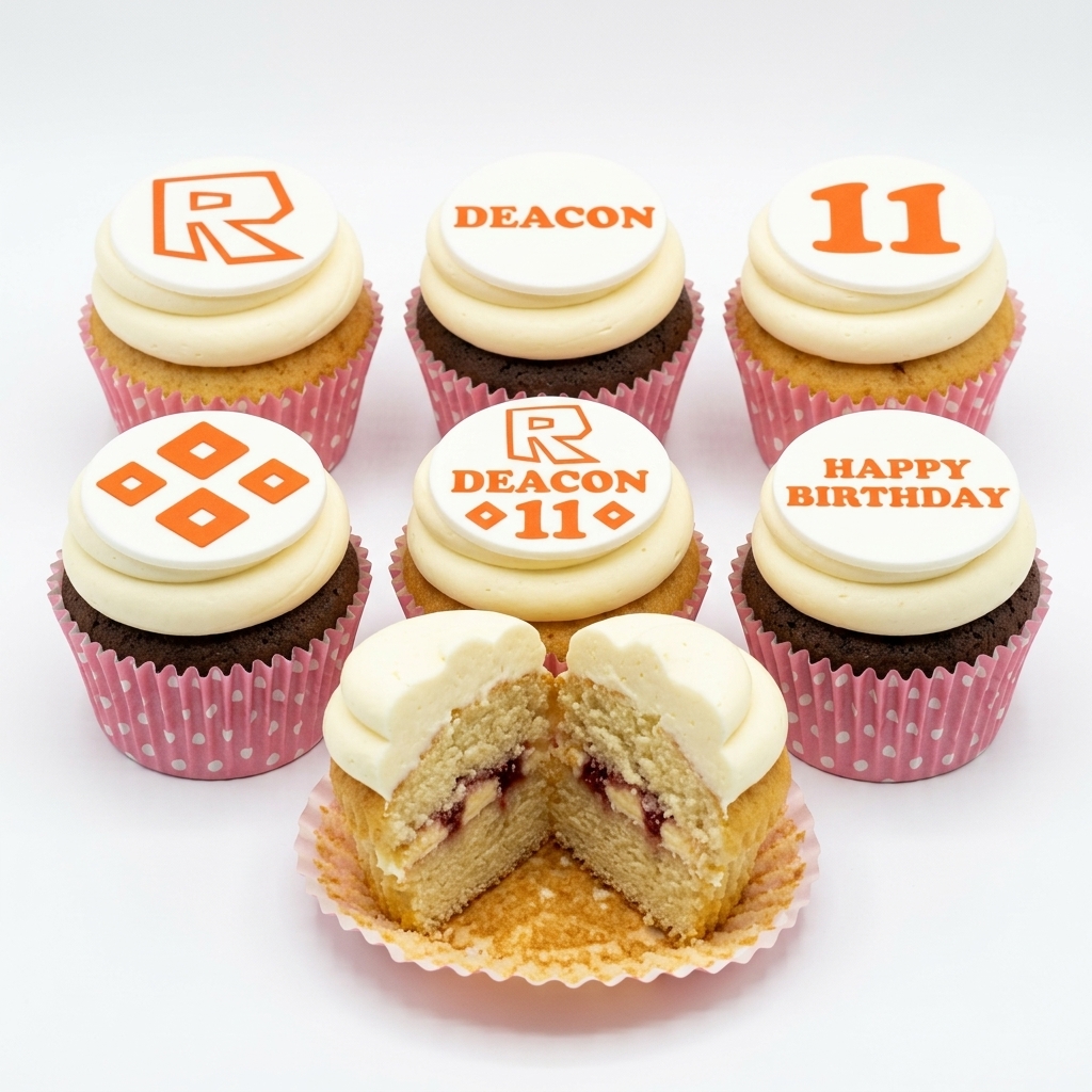 Roblox Birthday Cupcakes with Custom Age & Name