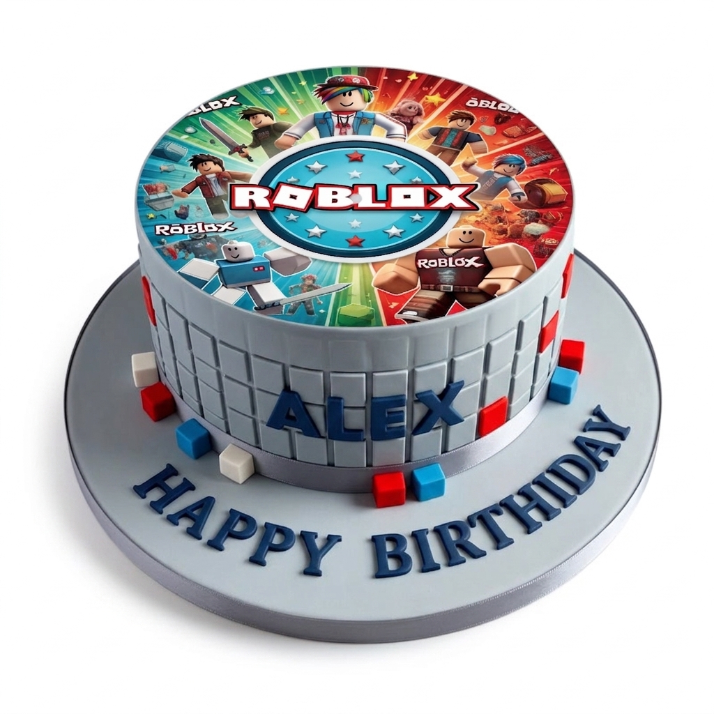 Roblox Birthday Cake with Custom Name