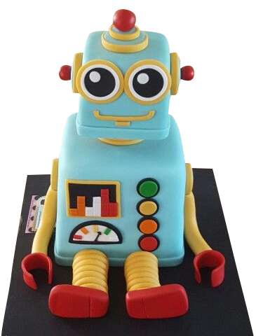 Robot Birthday Cake