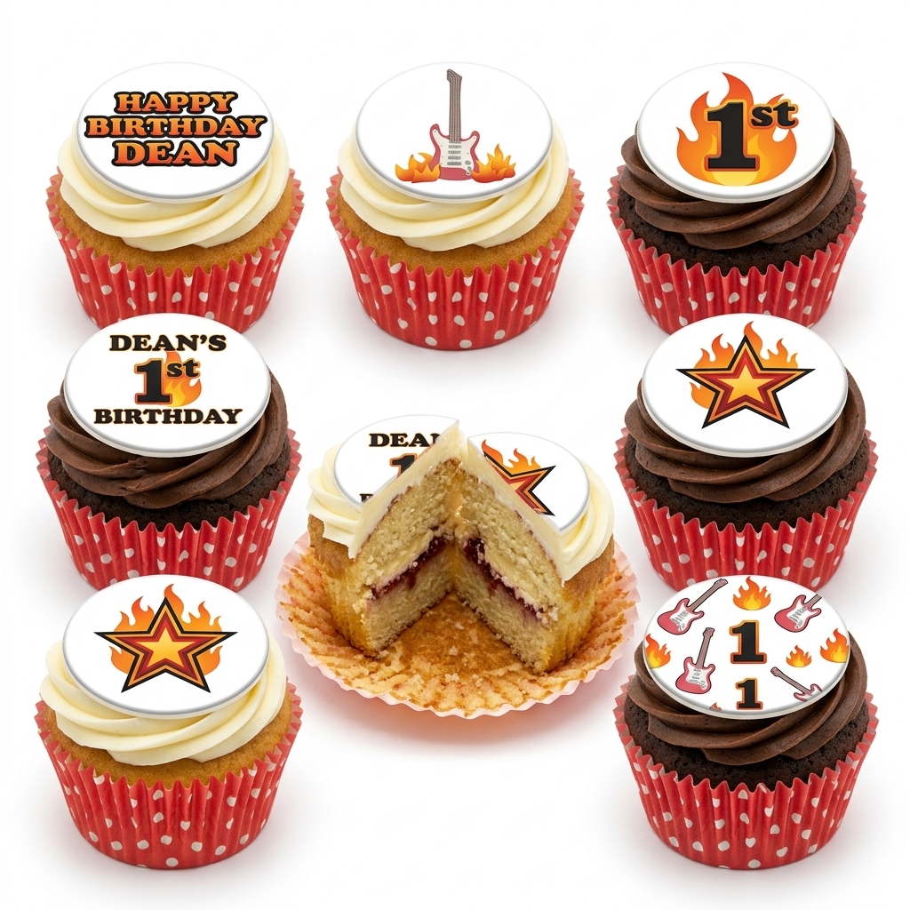 Rock Star Birthday Cupcakes