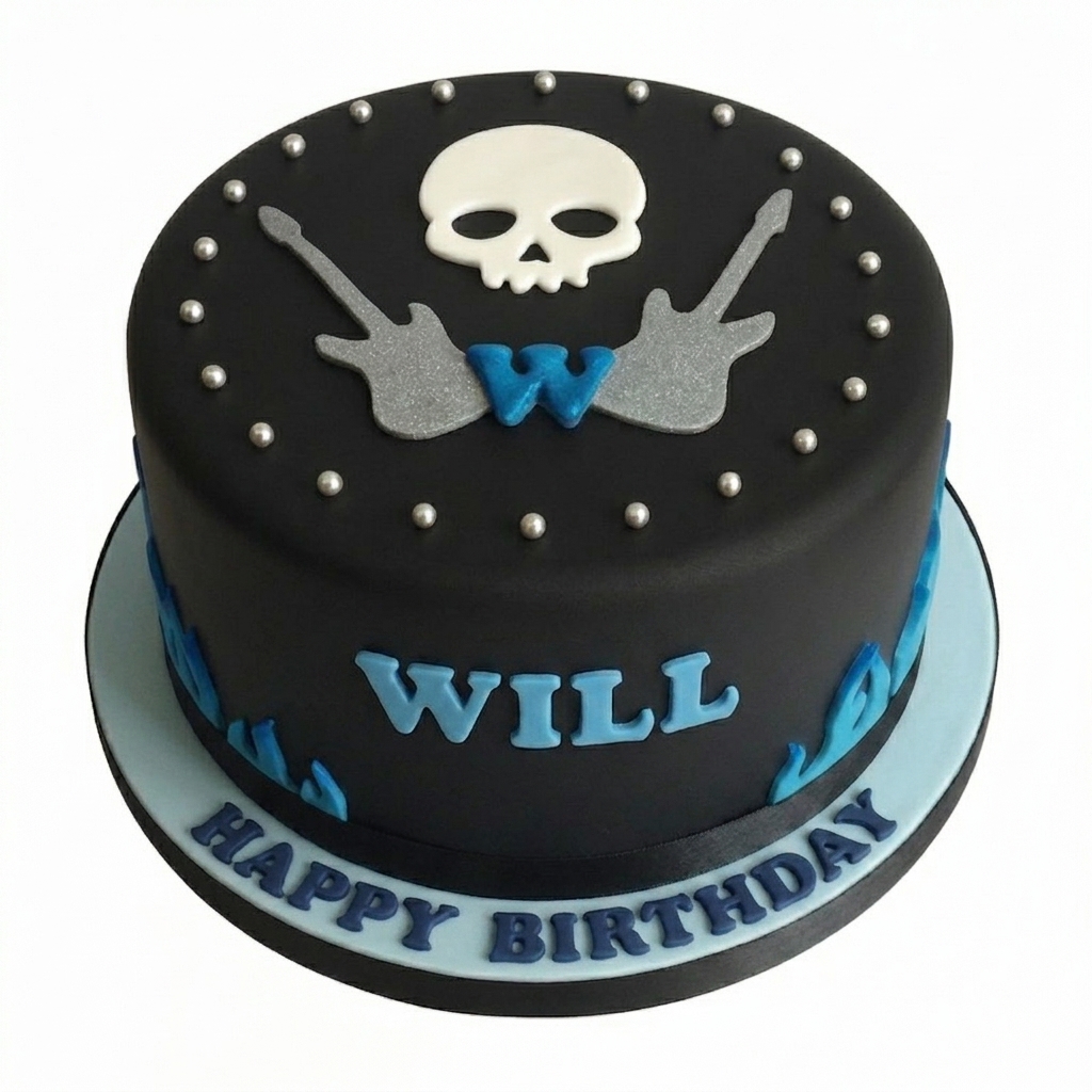 Rock Guitar Birthday Cake for Him