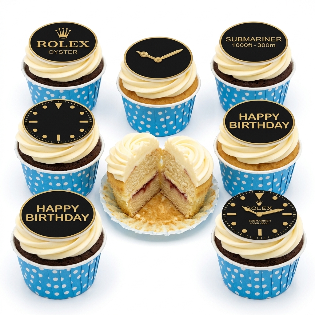 Rolex Theme Birthday Cupcakes for Him