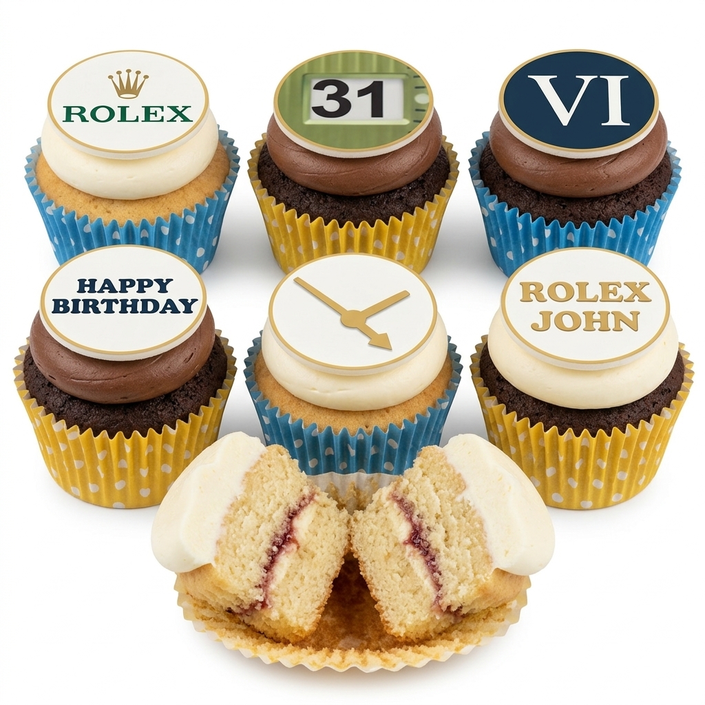 Rolex Theme Birthday Cupcakes