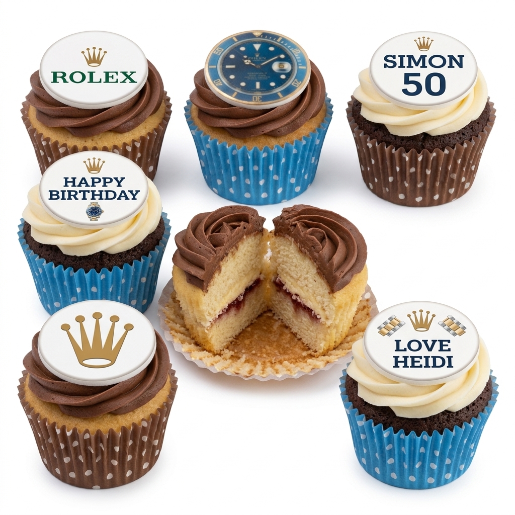 Rolex Theme Birthday Cupcakes