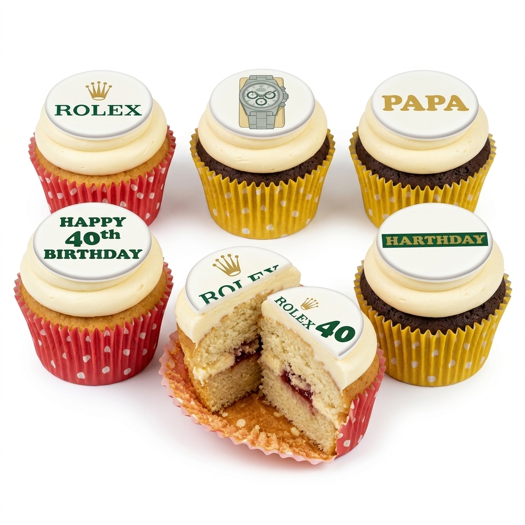Rolex Watch Theme Birthday Cupcakes