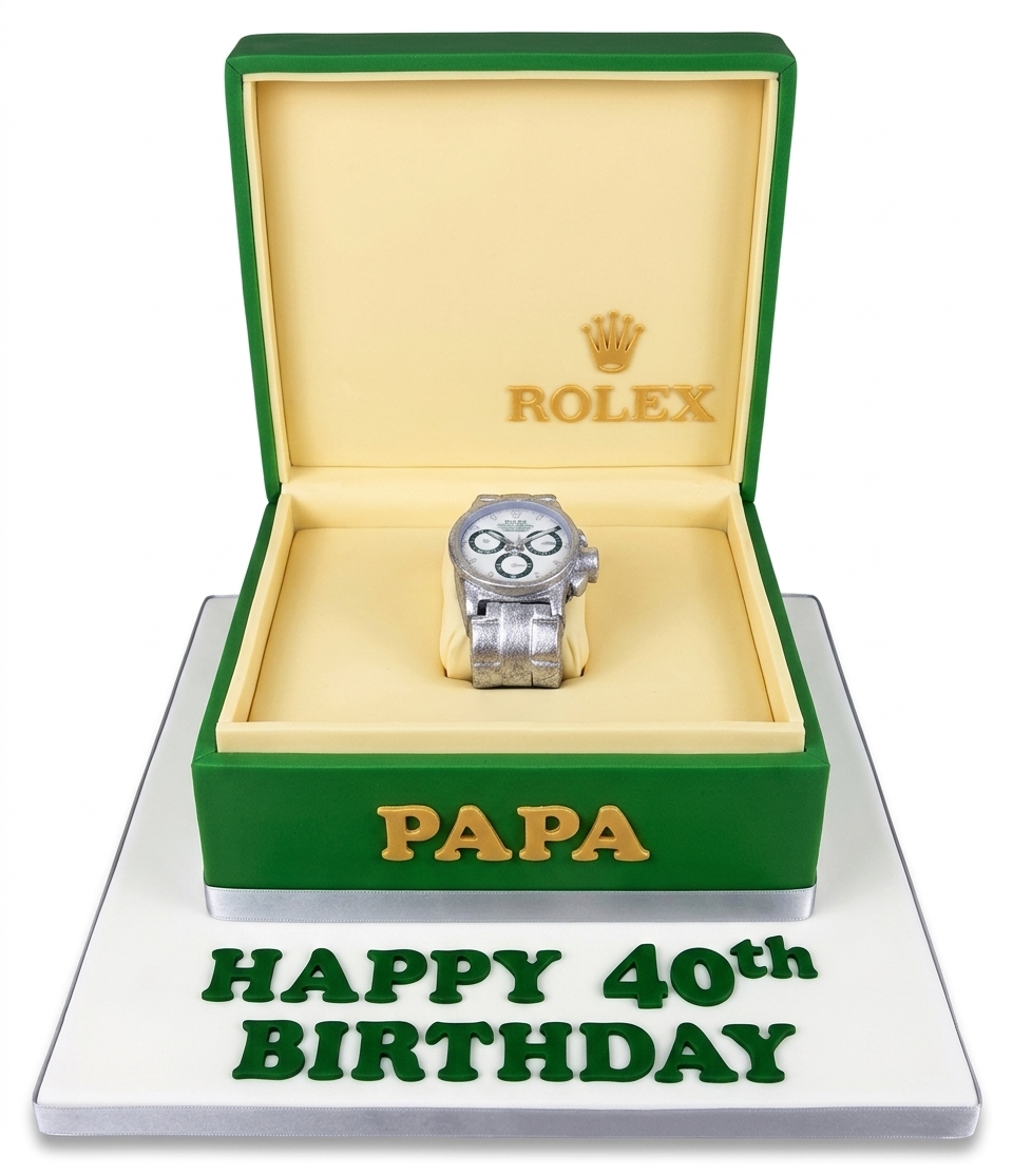 Rolex Watch Box Birthday Cake