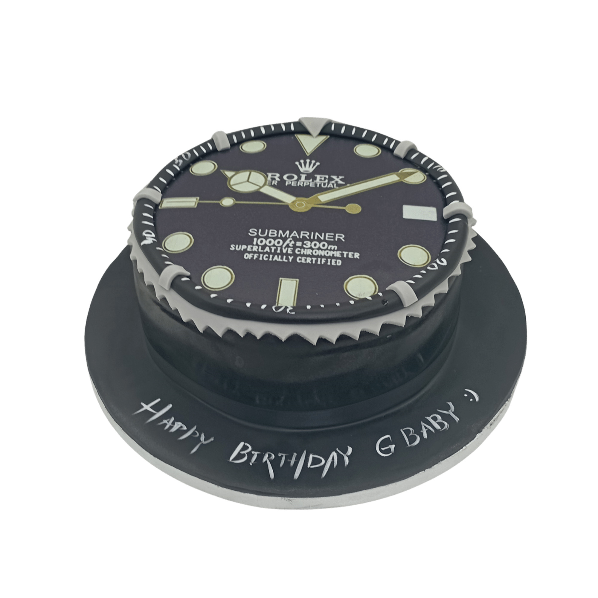 Rolex Watch Dial Shape Birthday Cake