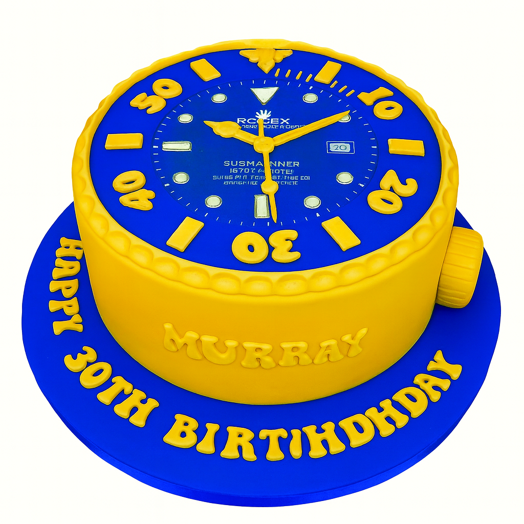 Rolex Watch Dial Shape Birthday Cake