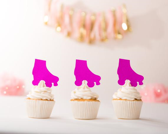 Roller Skate Theme Cupcakes - Pack of 6