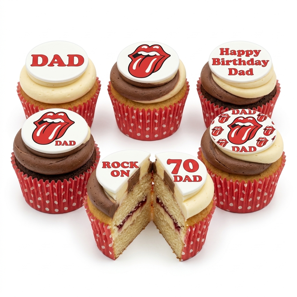 Musical Theme Birthday Cupcakes for Dad