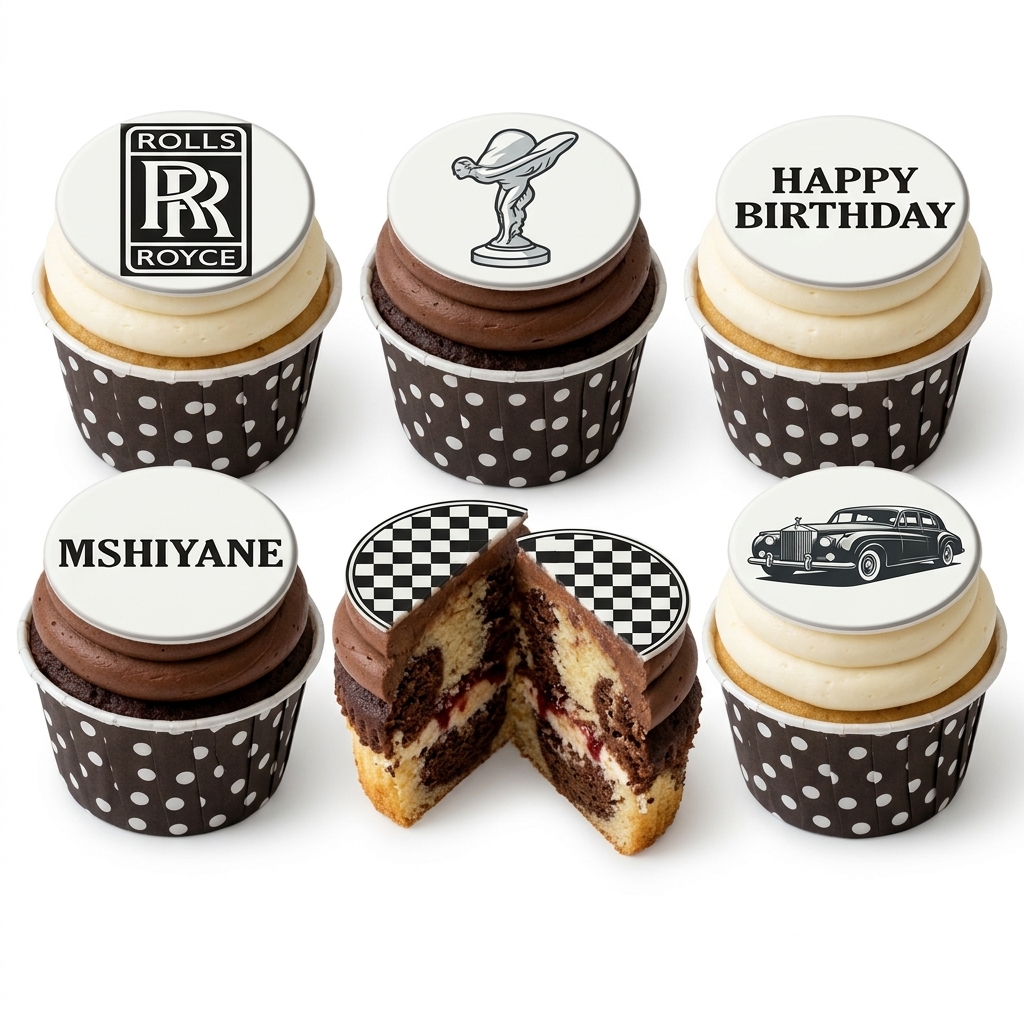 Rolls Royce Birthday Cupcakes
