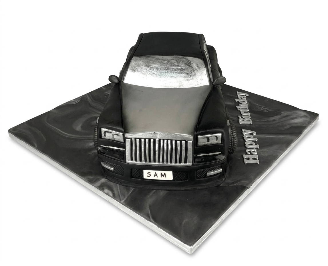 Luxury Rolls Royce Style Car Birthday Cake