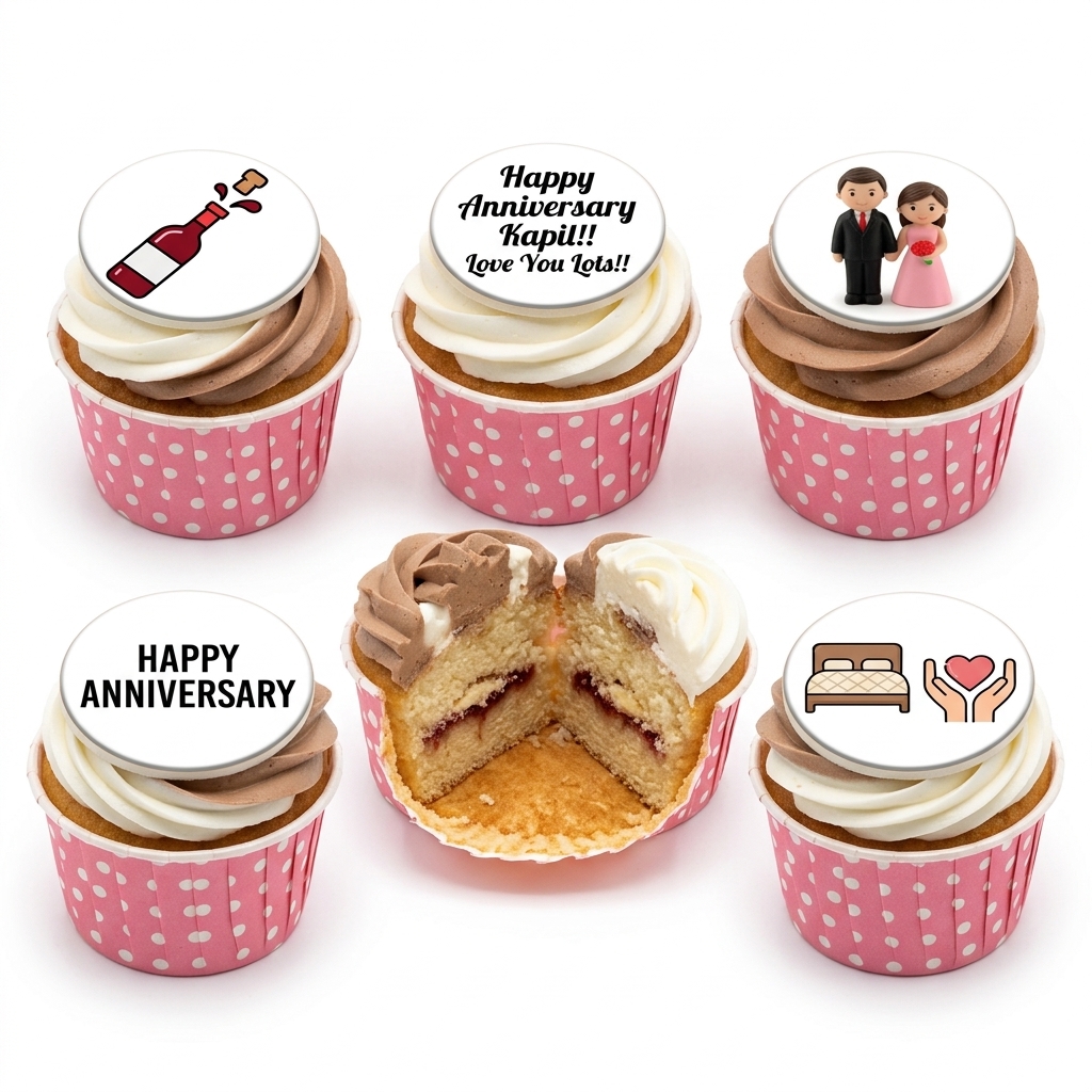 Romantic Anniversary Cupcakes