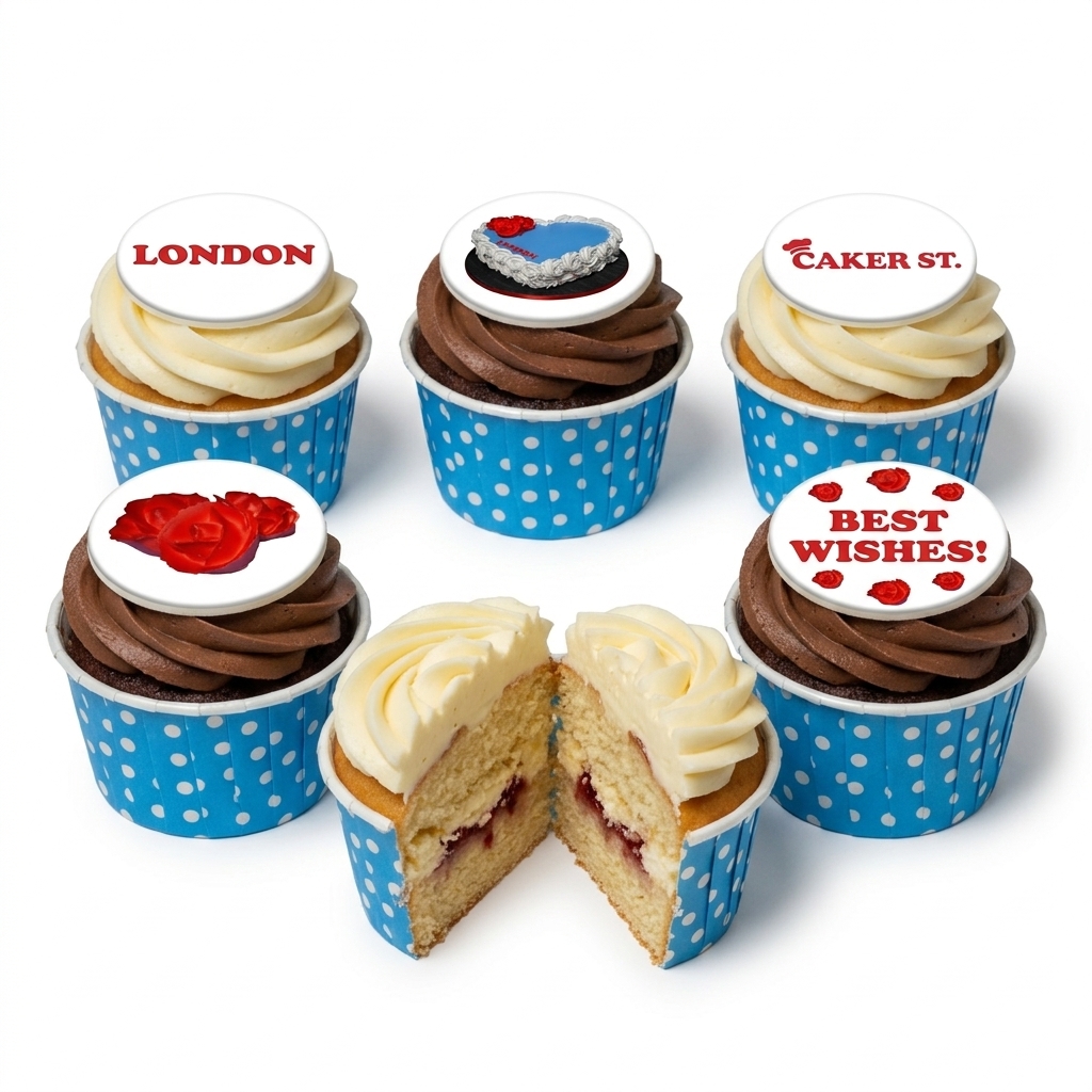 London Theme Cupcakes
