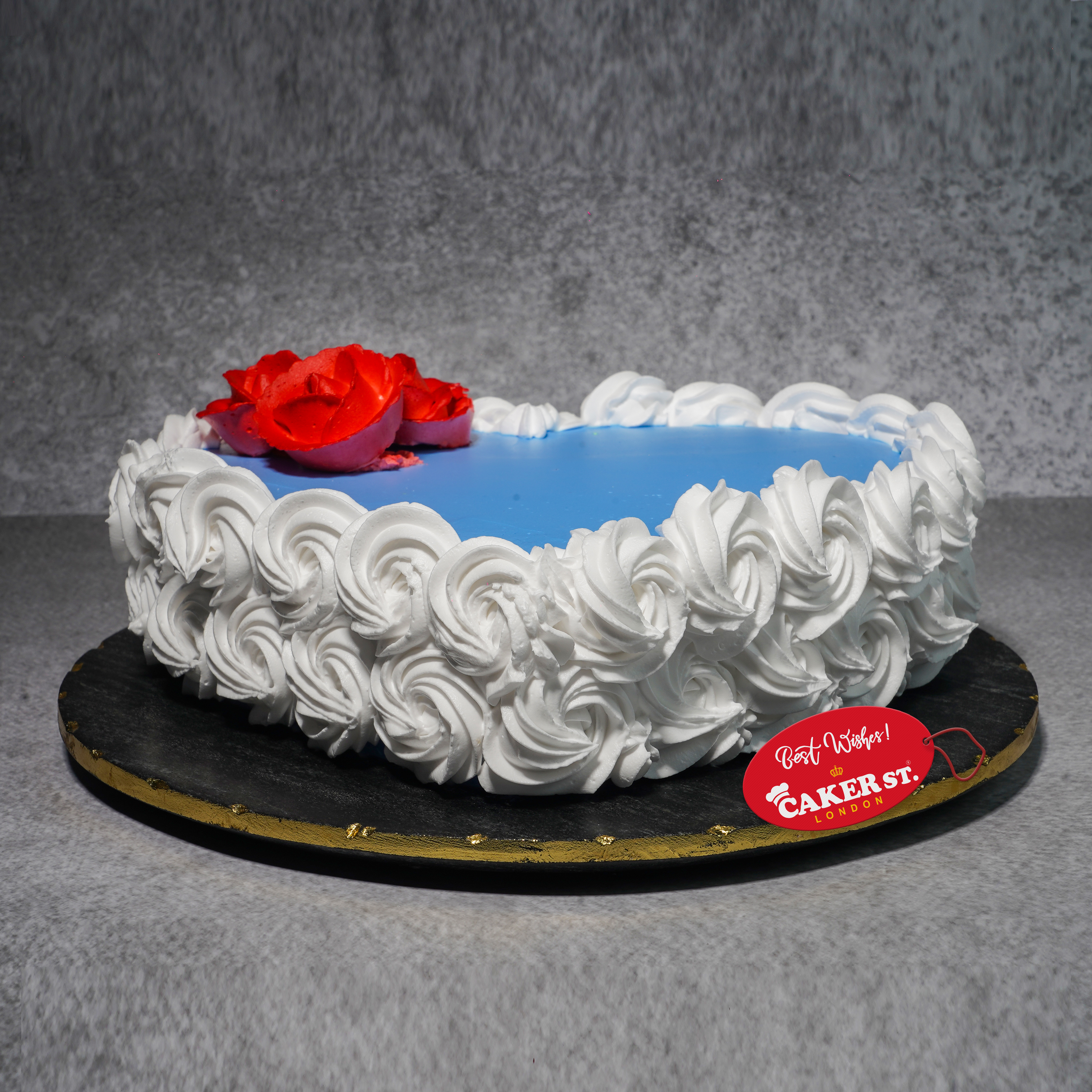 Romantic Rose Heart Cake 