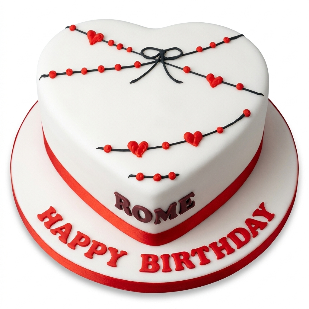Heart Shaped Birthday Cake