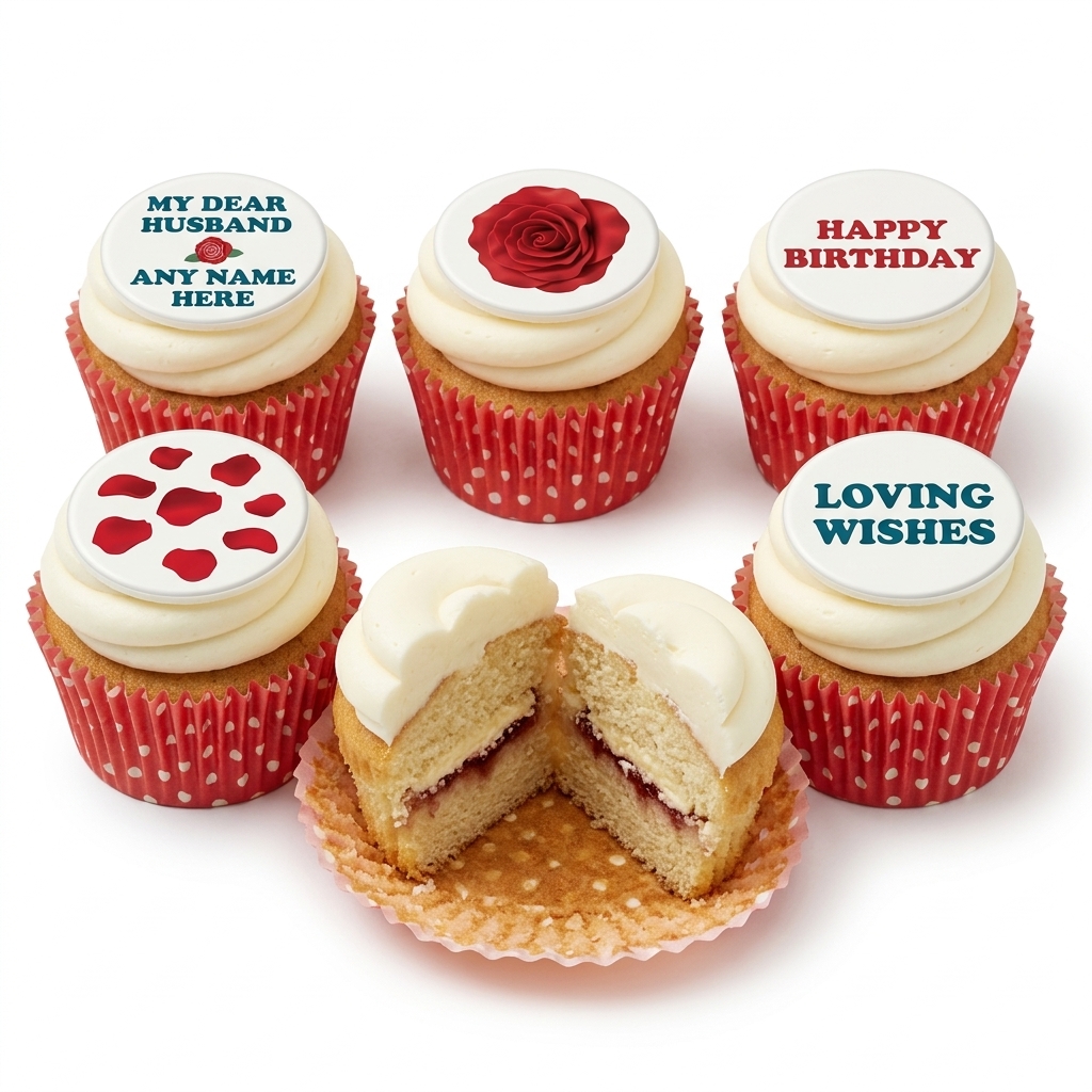 Rose Birthday Cupcakes