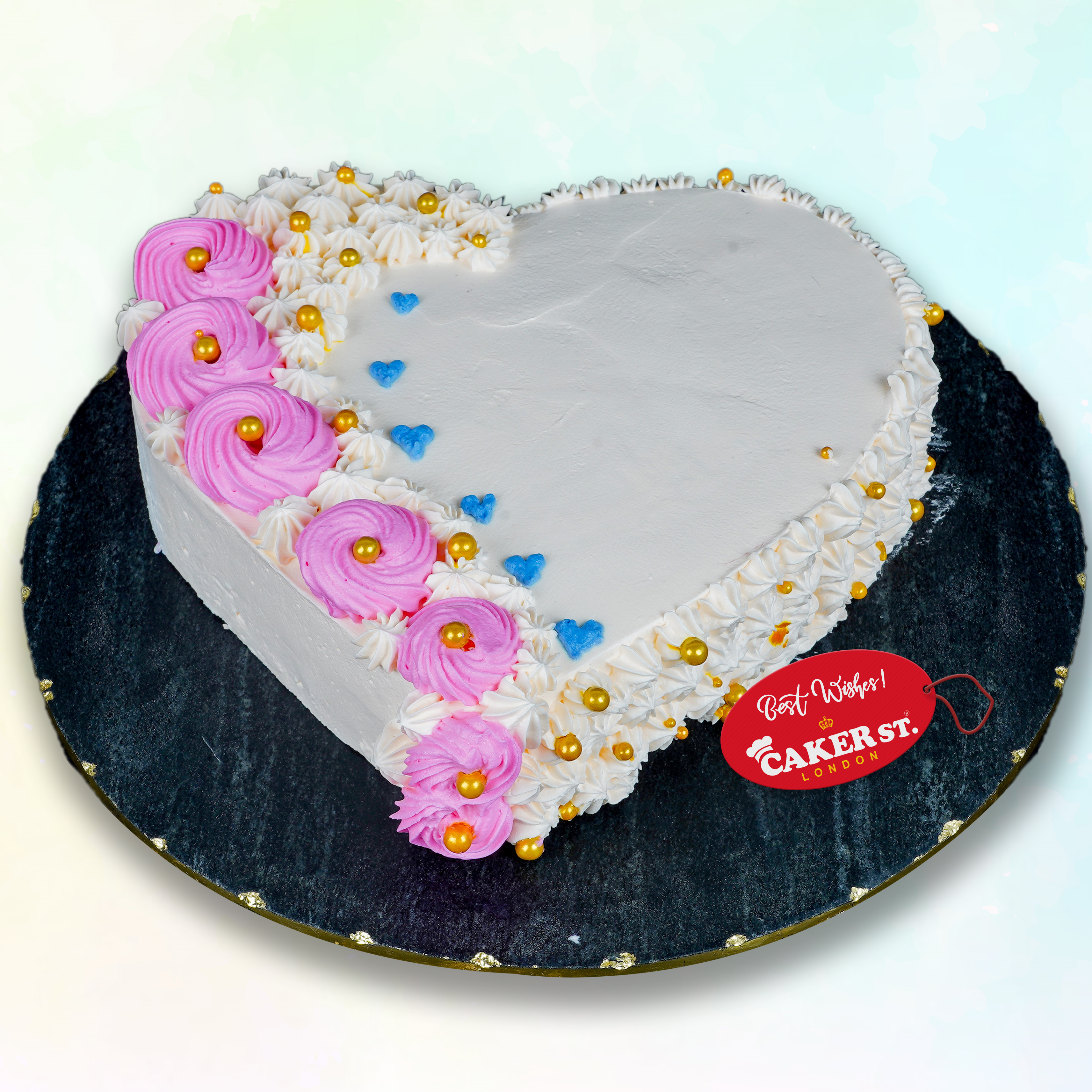 Rose-Infused Heart Cake