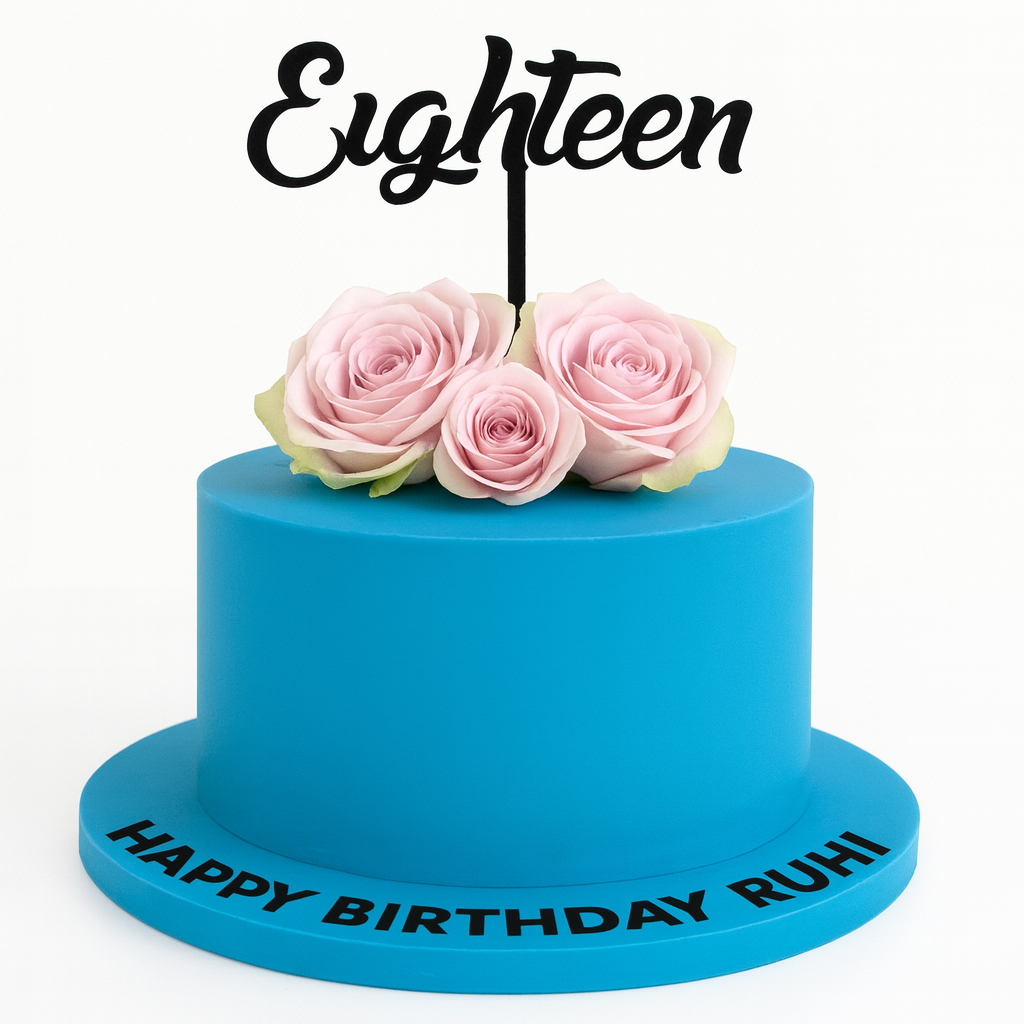 Rose Layered 18th Birthday Cake For Girls