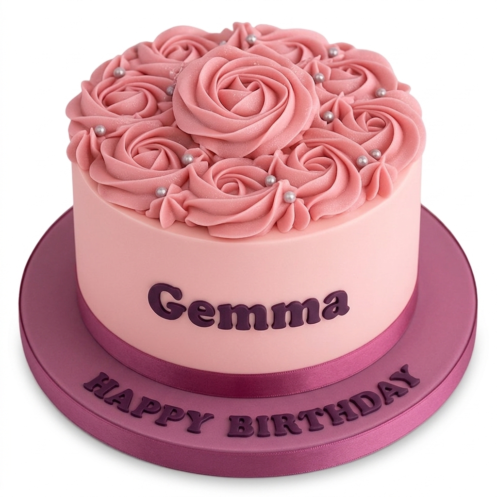 Floral Rose Birthday Cake for Her